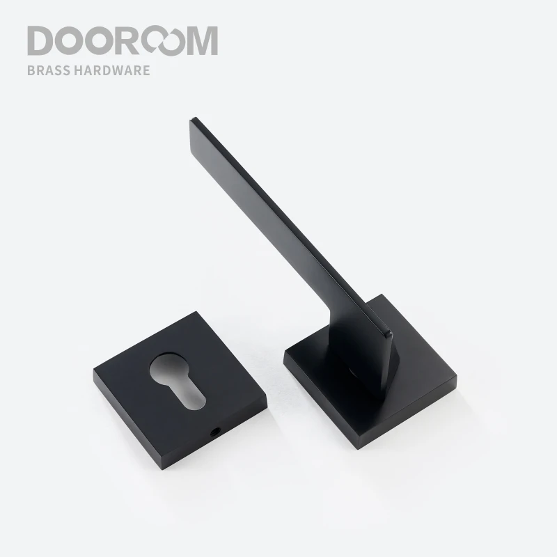 Dooroom латунный дверной замок набор современный черный интерьер спальня ванная