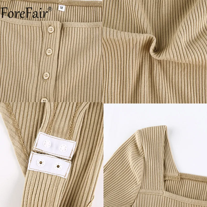 

Forefair White Long Sleeve Button Sexy Women Summer Autumn Bodysuits Tops Solid Casual Rompers Women Skinny Bodysuits 2020