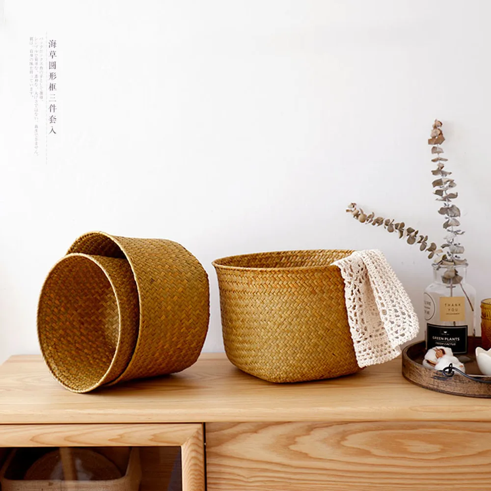 Ручная вязаная игрушечная хранилище корзина для фруктов растений в