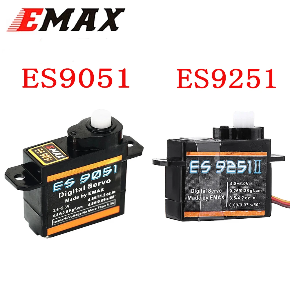 Цифровой сервопривод 1 шт. EMAX ES9051 ES9251 4 3 г/2 5 г пластиковый редуктор с крутящим