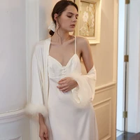 nightgown autumn sexy for women pyjama femme gown robe set dress ins fashion ladies sleepwear romantic