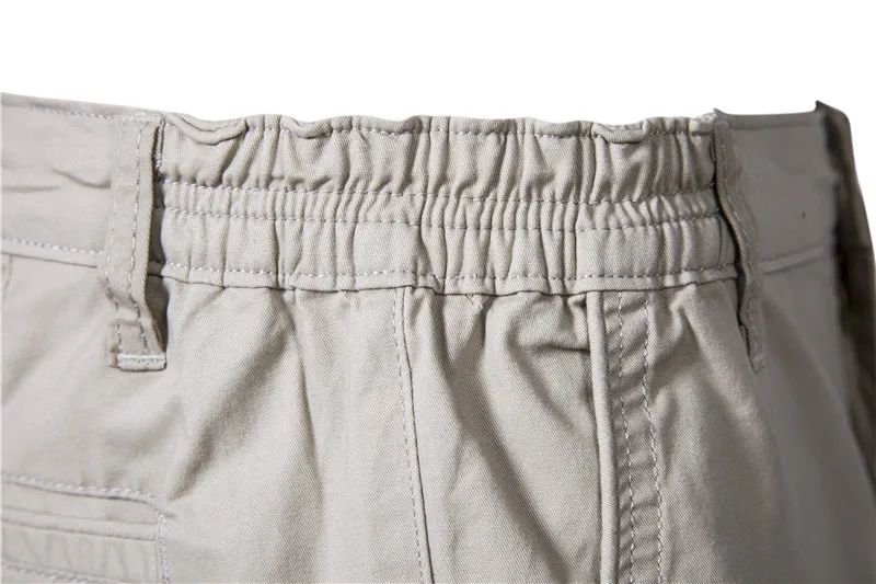 

100% Cotton Solid Shorts Men High Quality Casual Business 105 Social Elastic Waist Men Shorts 10 Colors Beach Shorts