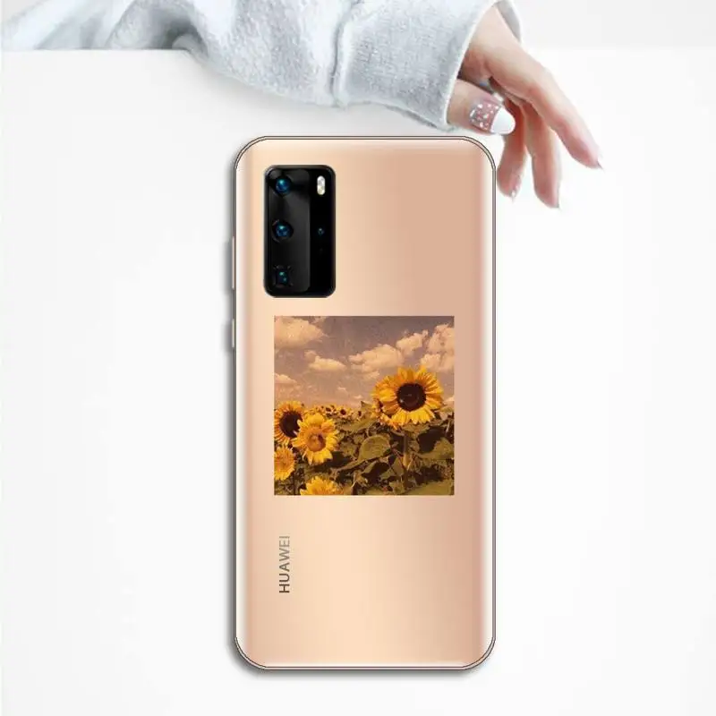 

daisy rose flower Phone Case Transparent for Huawei P20 P30 P40 honor 8 10i P smart 2019 Samsung A71 A21S S10 20 plus