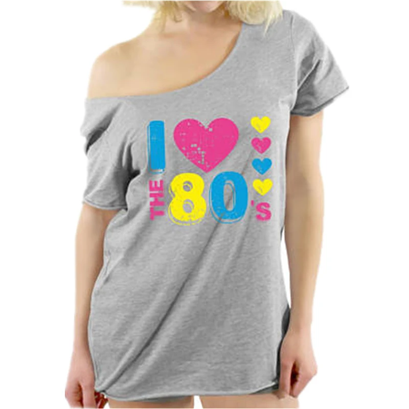 S 2XL большие размеры женские топы с открытыми плечами диско 80 s костюмы