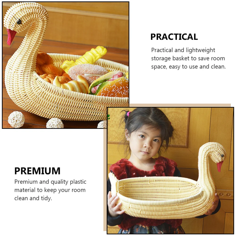 

1Pc Toiletries Storage Basket Cartoon Fruit Basket Desktop Organizing Basket