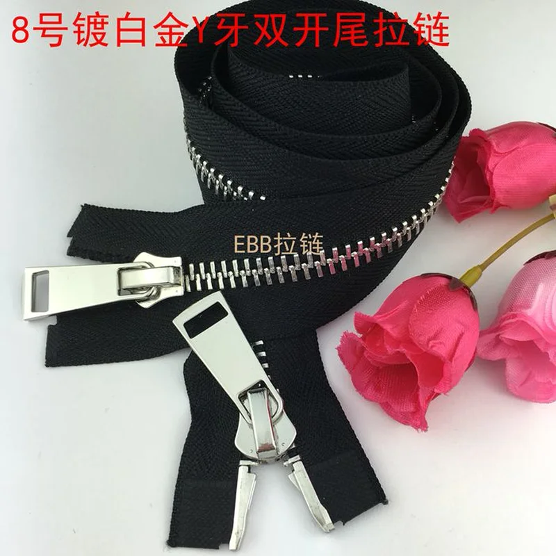 2 шт./лот больше обычного размера длинный металлическая застежка-молния двойной