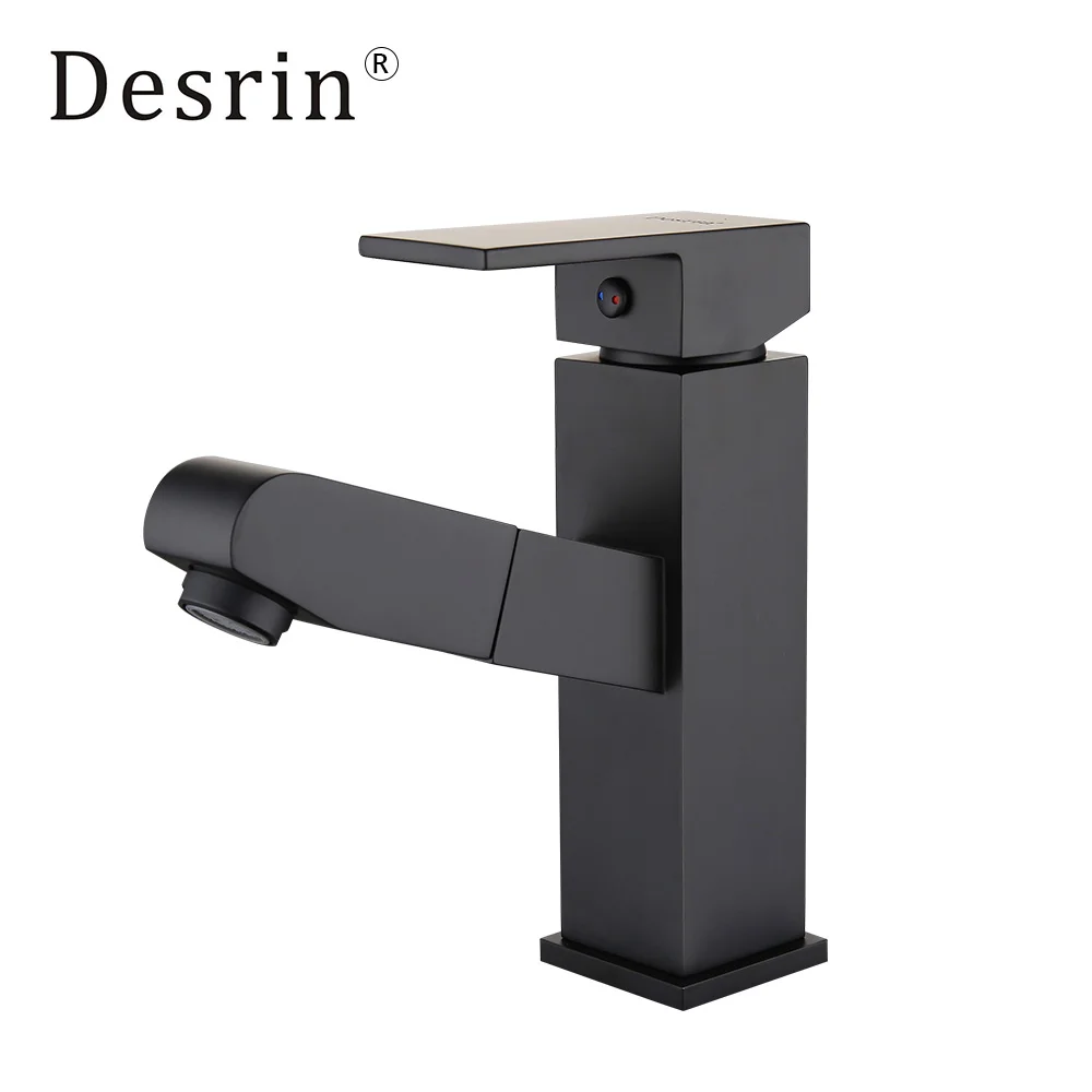 Desrin Заводской магазин современный квадратный черный латунный кран для ванной