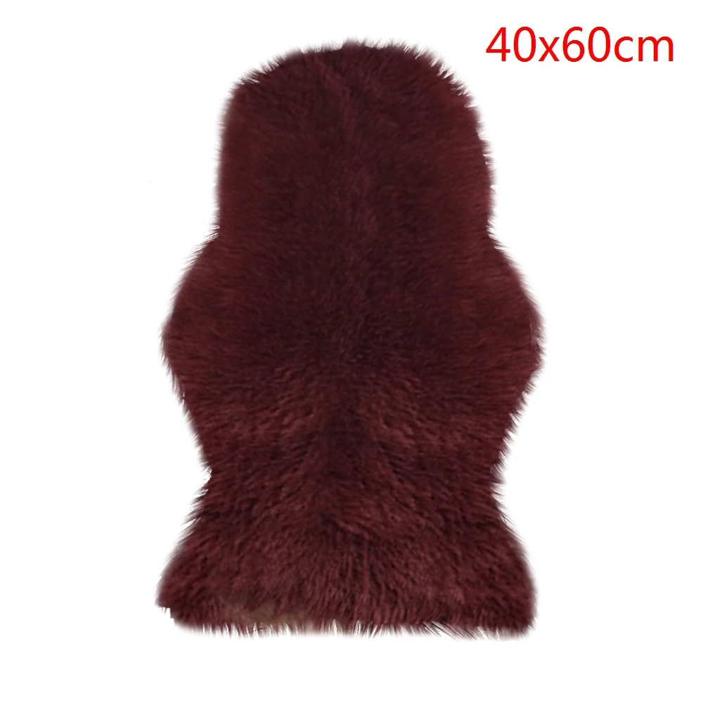 A18 40x60cm Urijk, мех, Искусственная овчина, мохнатый ковер, ковер для гостиной, кожа, мех, однотонный, пушистый, ковры, моющийся, для спальни, искусственный коврик - Цвет: A18 40x60cm