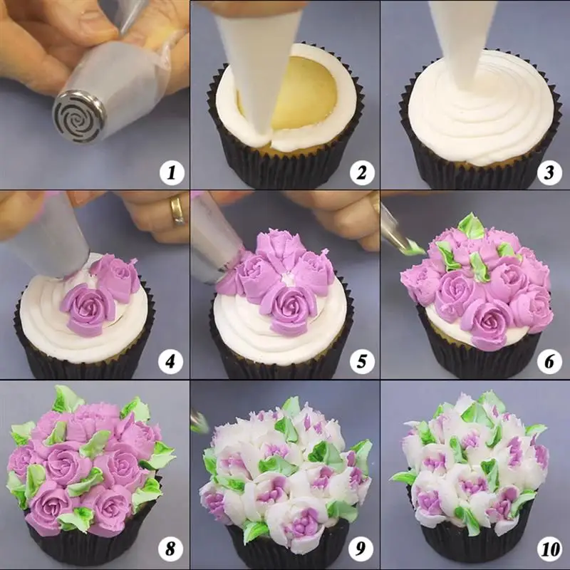 

Russian Tulip Tips Stainless Steel Icing Piping Nozzles Pastry Decorating Tips Cake Cupcake Sugarcraft Decorating Tool