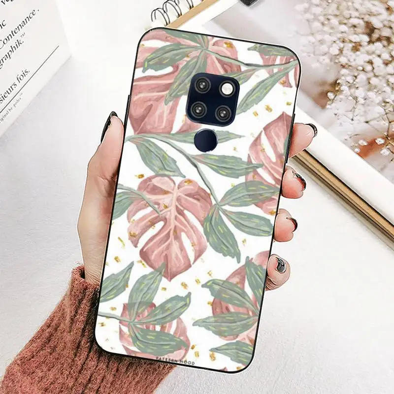 

Banana Leaf Flower Phone Case for Huawei Mate 20 10 9 40 30 lite pro X Nova 2 3i 7se