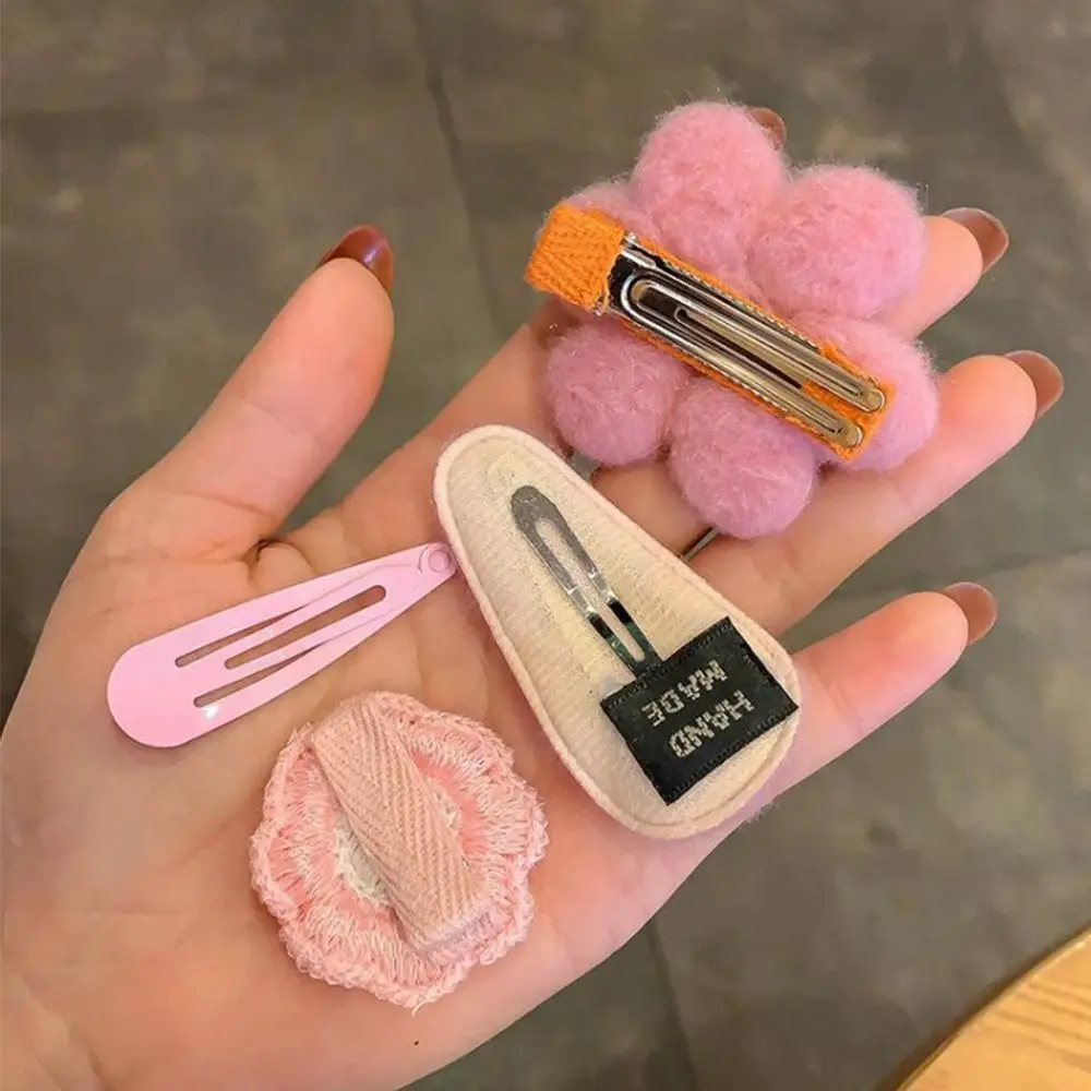 

9Pcs/Set Hair Accessories Girls Kids Knitted Fruit Plush Hairpins Flower Fall/Winter Hair Clip