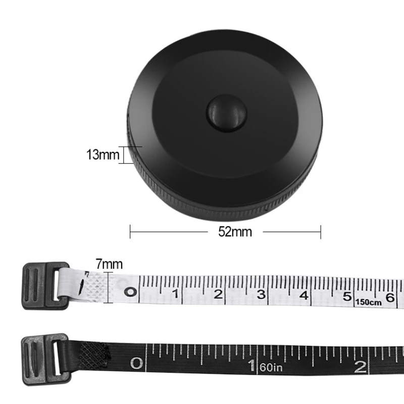 1pc 150cm/60&ampquot Tape Measures Portable Auto Retractable Ruler Body Measuring Sewing Soft Meter Tailor Craft PVC | Дом и сад