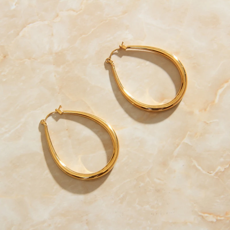 Модный дизайн желтое золото/розовое золото цвет Φ для женщин 4 4x3 см U образные