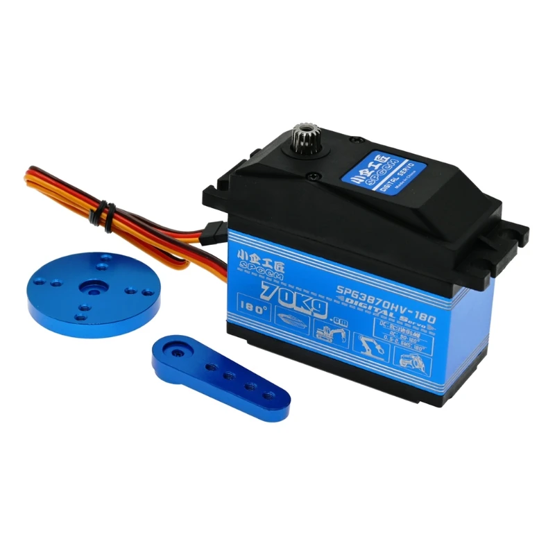 

124D High Torque Waterproof Digital Servo 70KG for RC Car Crawler Robot Control Angle 90-180 Degrees