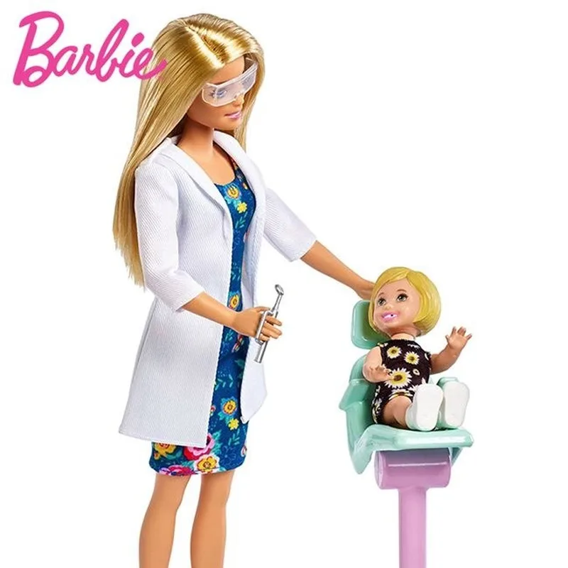 Original Barbie Doll Dentist & Playset Pretend Doctor Toy With Accessories Boneca For Kids Birthday Gift Box FXP16 | Игрушки и хобби