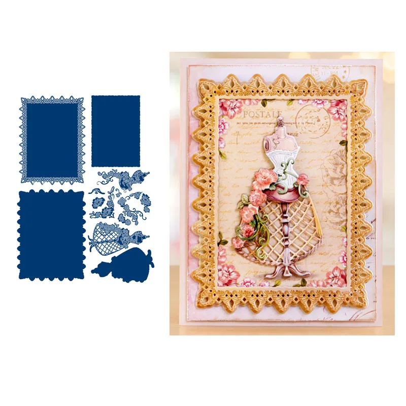 Тканевая модель прямоугольная рама металлические режущие штампы трафареты для