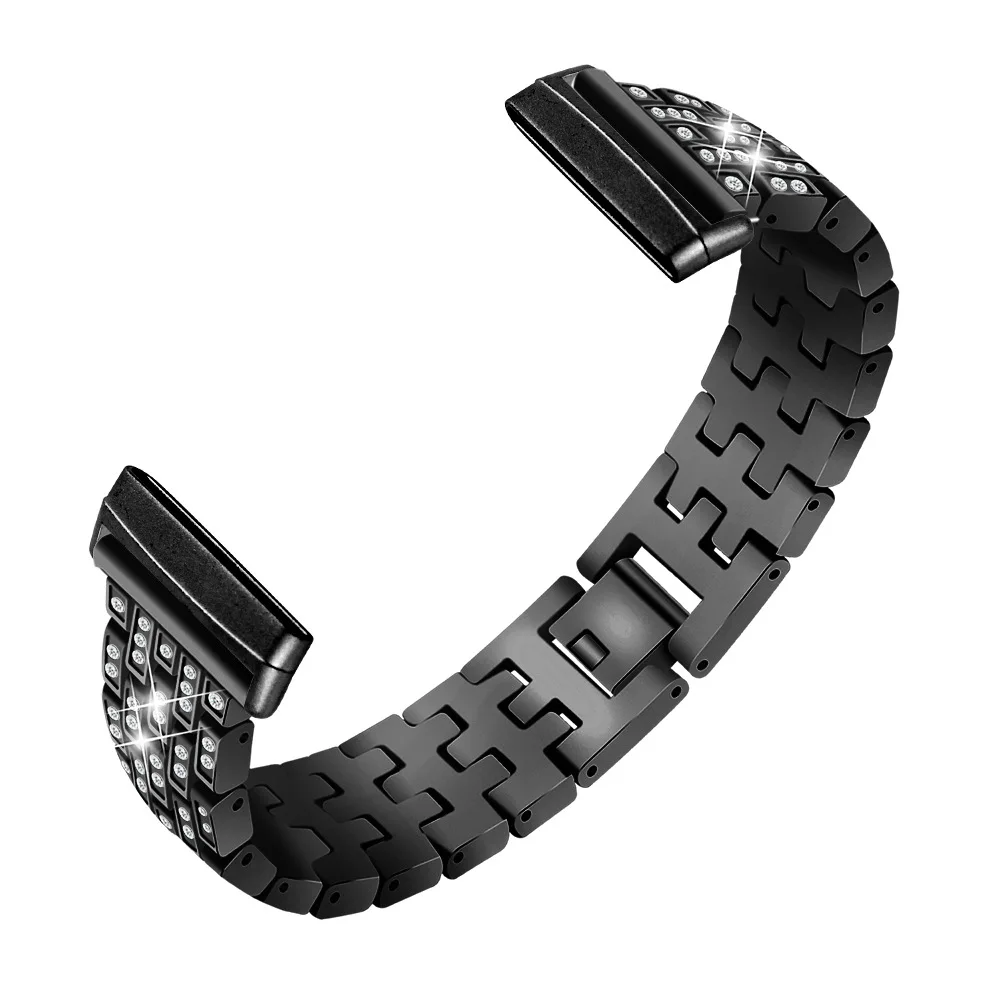 

Diamond Watchband For Fitbit Versa 3/Sense Smart Bracelet Stainless Steel Wrist Band Accessory Straps For Fitbit Versa 3 Correa