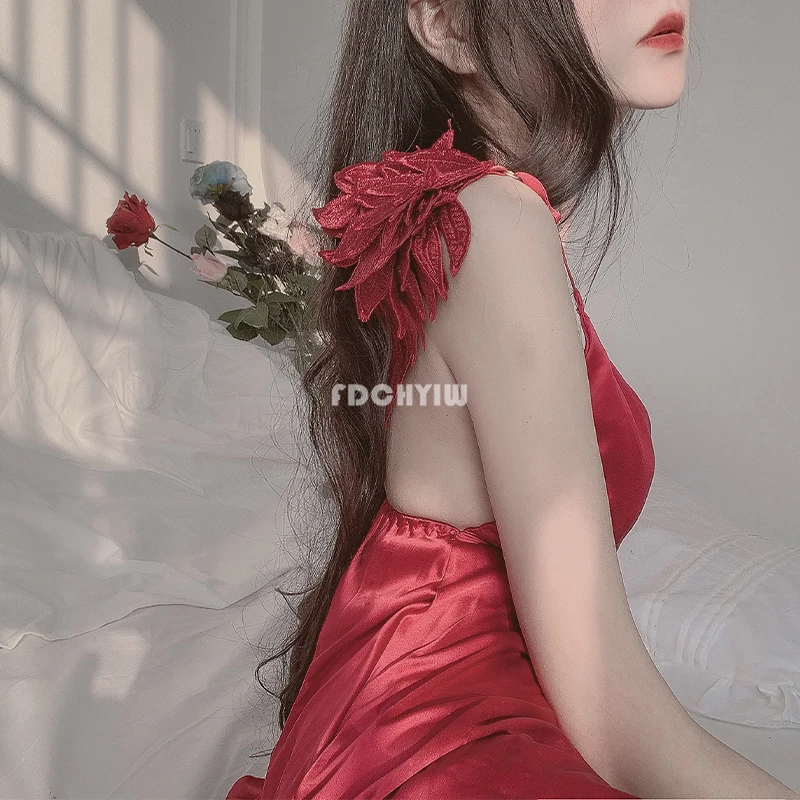 Женское кружевное ночное белье ангельские крылья|Комплекты халатов и сорочек| |