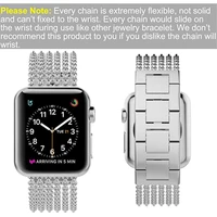 3pcs women stainless steel strap for apple watch band 6 5 metal chain bracelet for iwatch se 4 3 watchband fhx 39bd 38 44mm