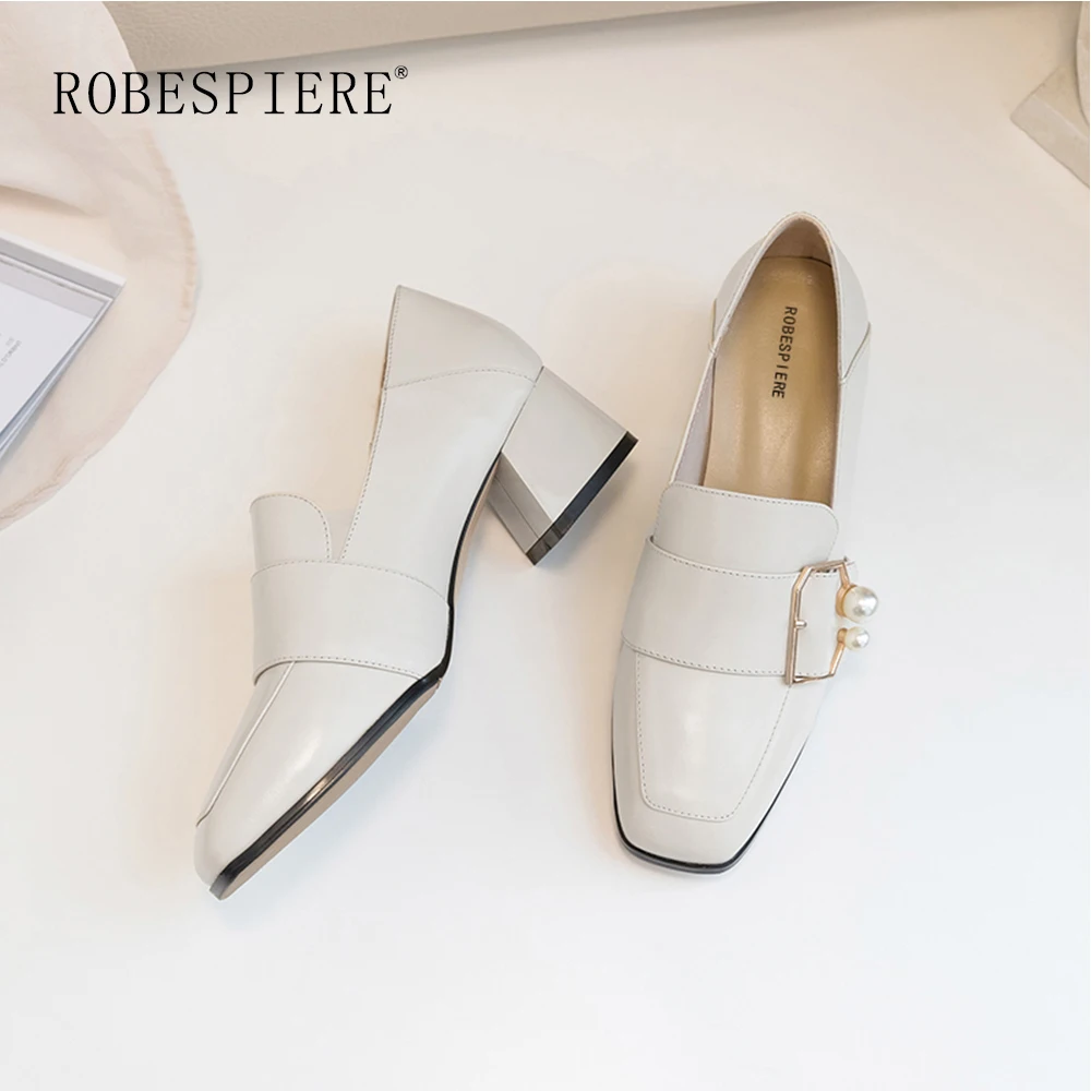 Женские туфли лодочки ручной работы ROBESPIERE повседневные из воловьей кожи на