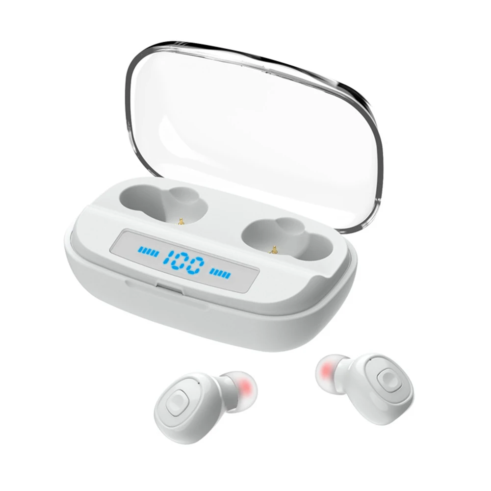

5.0 HIFI Stereo Portable Mini Waterproof Music Wireless Earbuds Calling Touch Control Handsfree USB With Charging Box