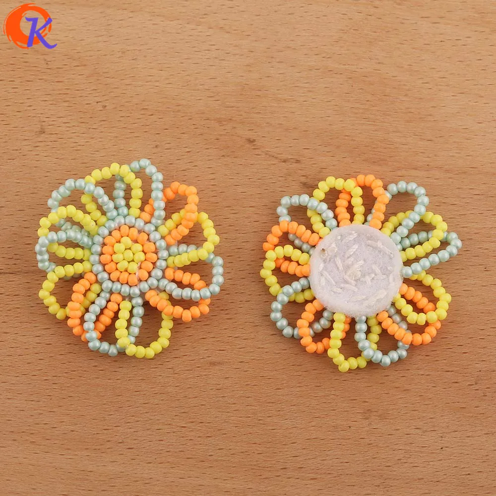 

Cordial Design 20Pcs 33*33MM Jewelry Accessories/Hand Made/Flower Shape/DIY Jewelry Making/Seed Bead Charms/Earring Findings
