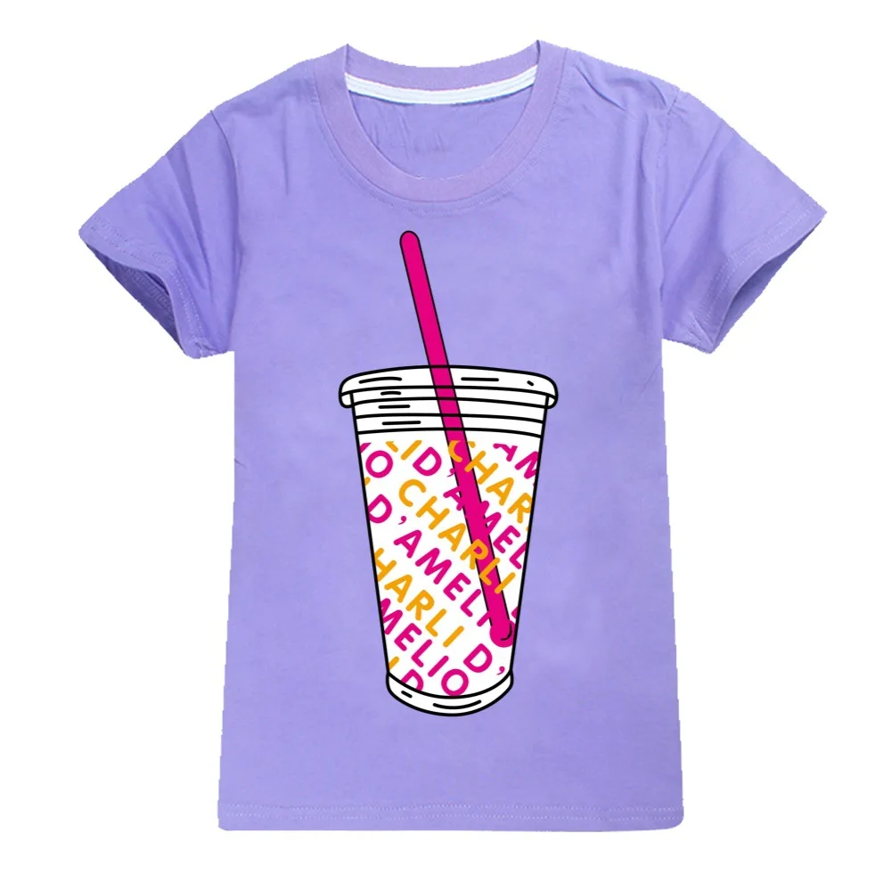 Детская футболка с изображением мороженого кофе одежда для дома девочек и