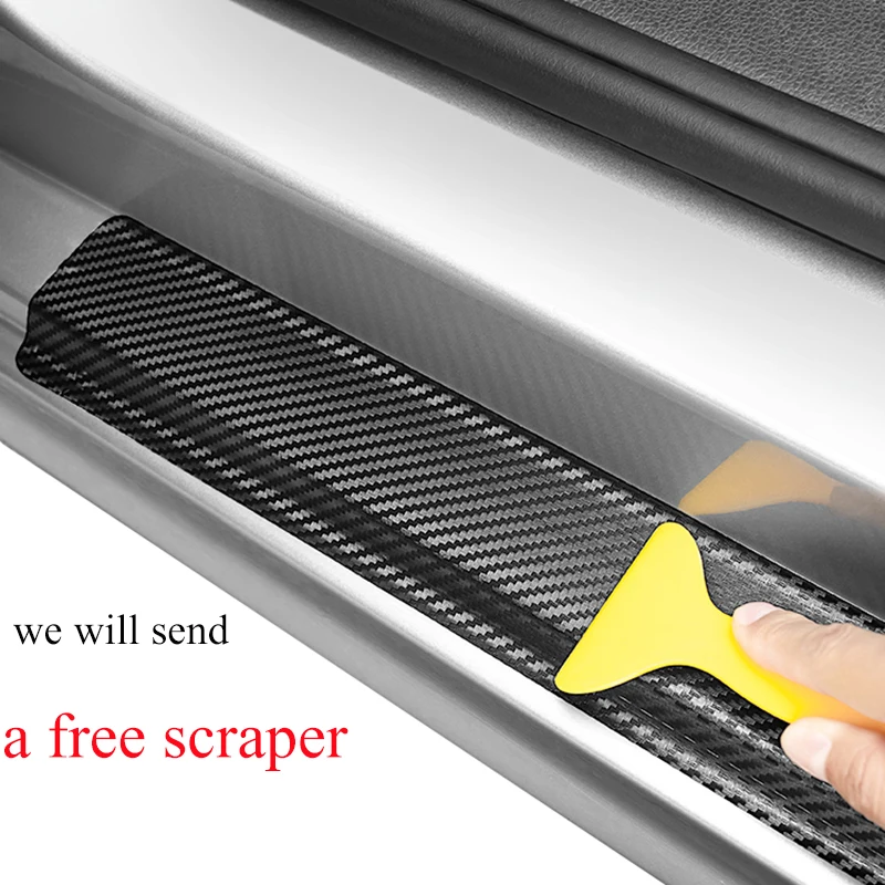 Автомобильный порог приветствуется наклейка на педаль s для KIA Stonic защита порога 4D Наклейка из углеродного волокна автомобильные аксессуары 4 шт