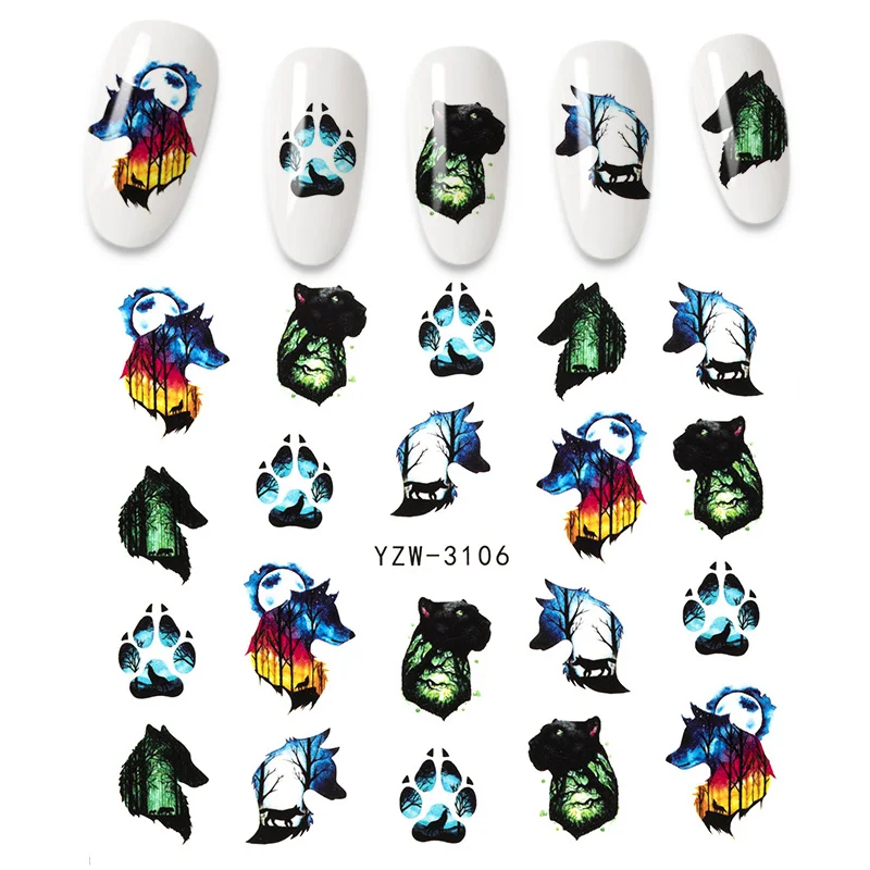 Новые товары Классические наклейки для ногтей в стиле ретро с бабочкой перьями