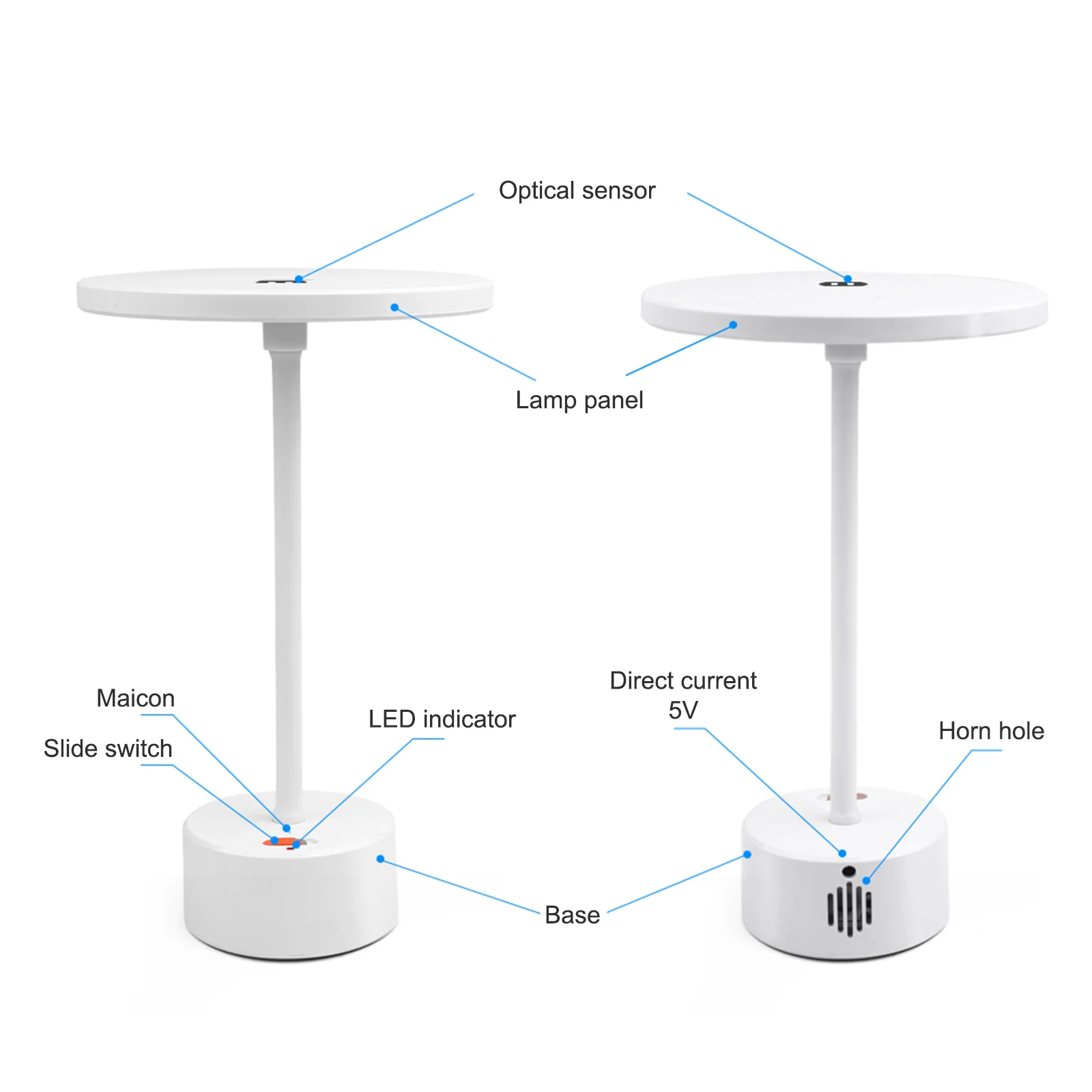

Smart Table Lamp LED Eye-Protection Reading Standing Lamp With Voice Activated Control Mutli-Color Changing Night Light