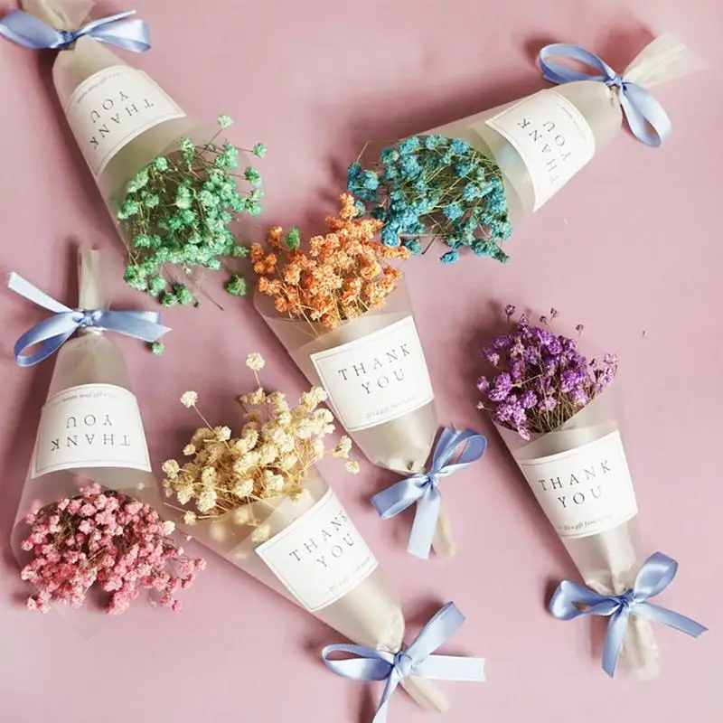 Мини Gypsophila Натуральные сушеные цветы День Святого Валентина свадебные украшения