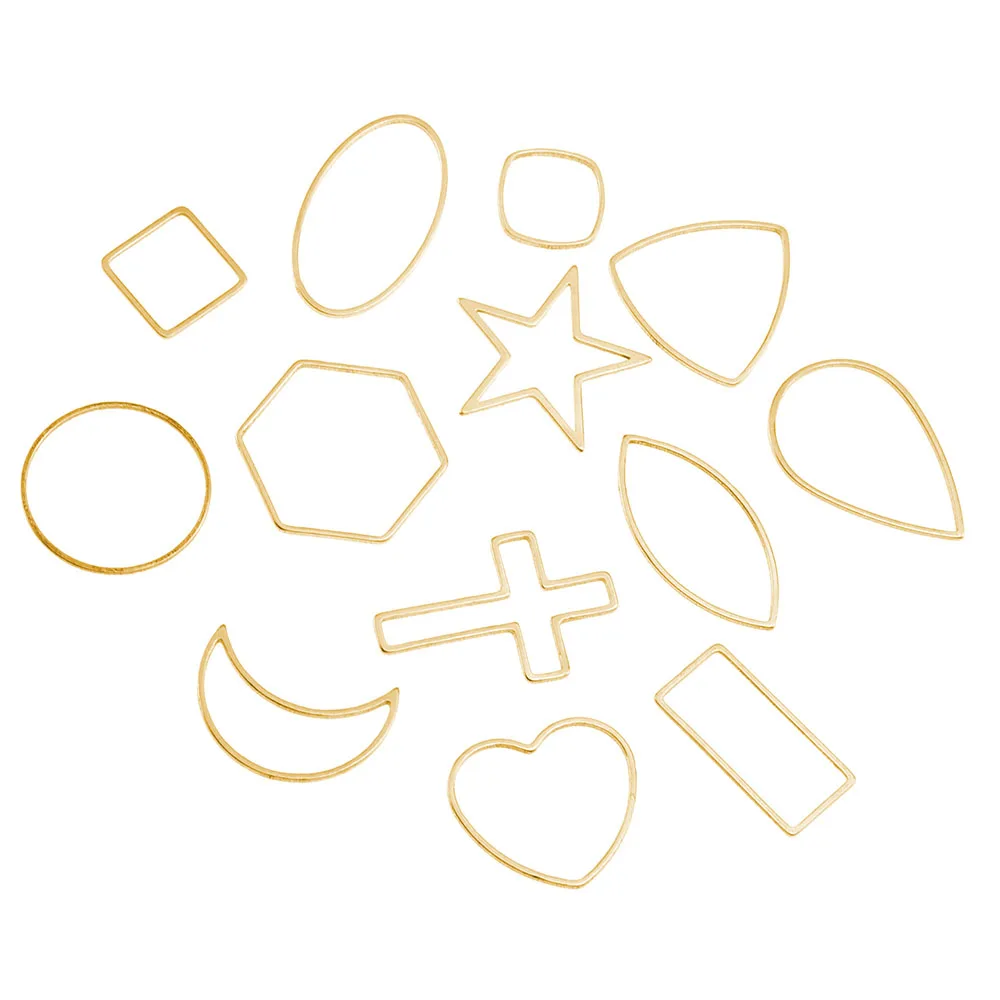 

30Pcs Stainless Steel Various Shape Connector Charms Pendant DIY For Earring Jewelry Makings Accessory Findings