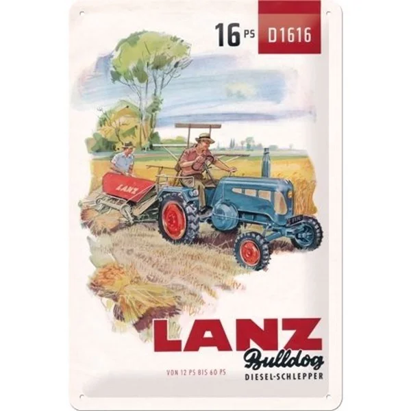 

Lanz Bulldog Tractor Sign 16 Ps Metal Sign Signboard Tin Sign
