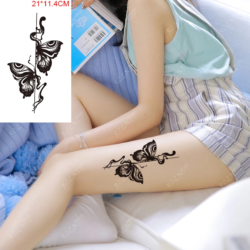 Водостойкая временная татуировка искусственная с крыльями ангела перьями