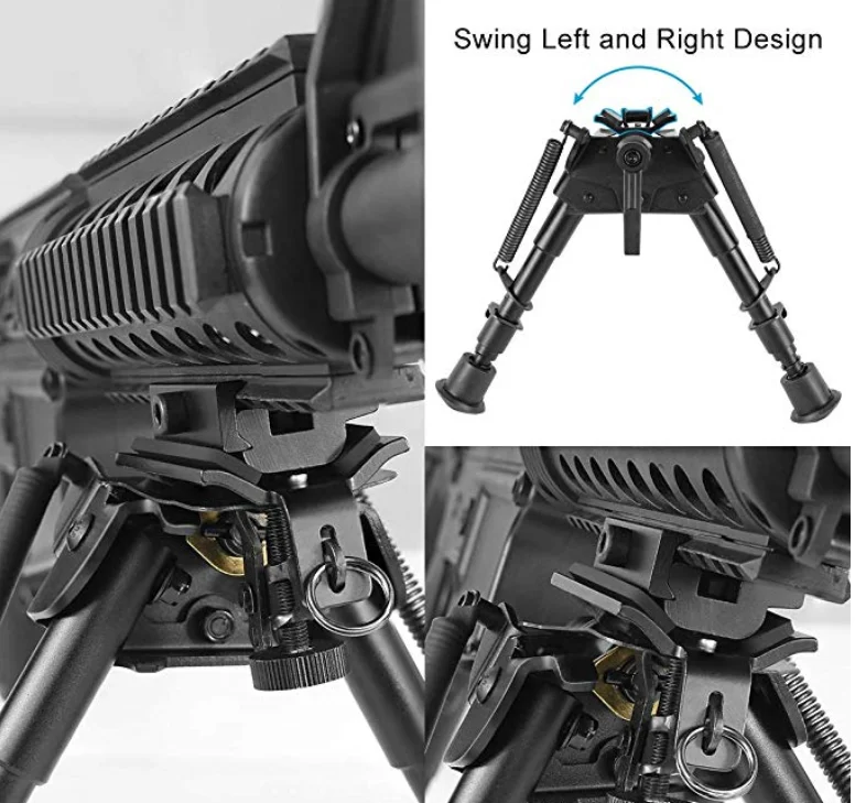 

6~9 Inch Tactical Tripod Camera Converter 20mm CS Heavy Duty Swivel bipod Mount Tiltable Swivel Model with Pod-lock Handle