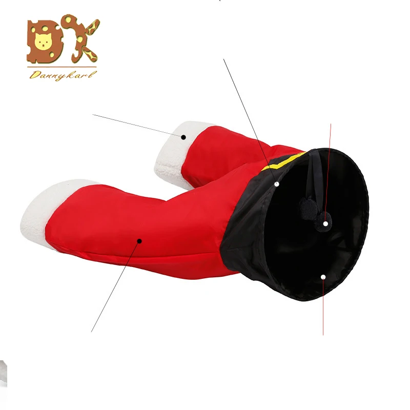 2019 Рождество Санта брюки туннель для кошек складной 3 способ играть игрушка