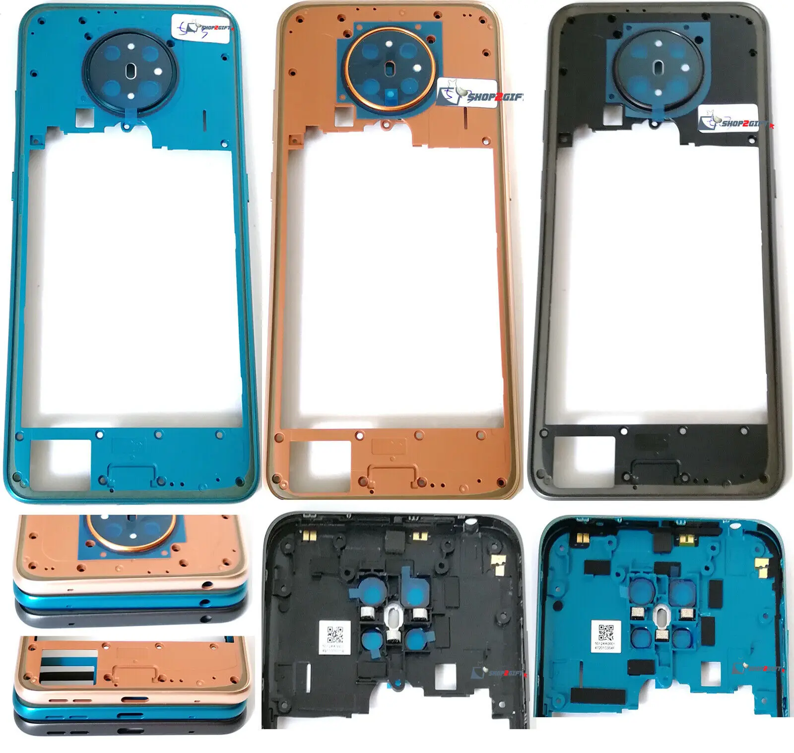 

For NOKIA 5.3 TA-1234 TA-1223 TA-1227 TA-1229 Back Battery Cover housing Frame