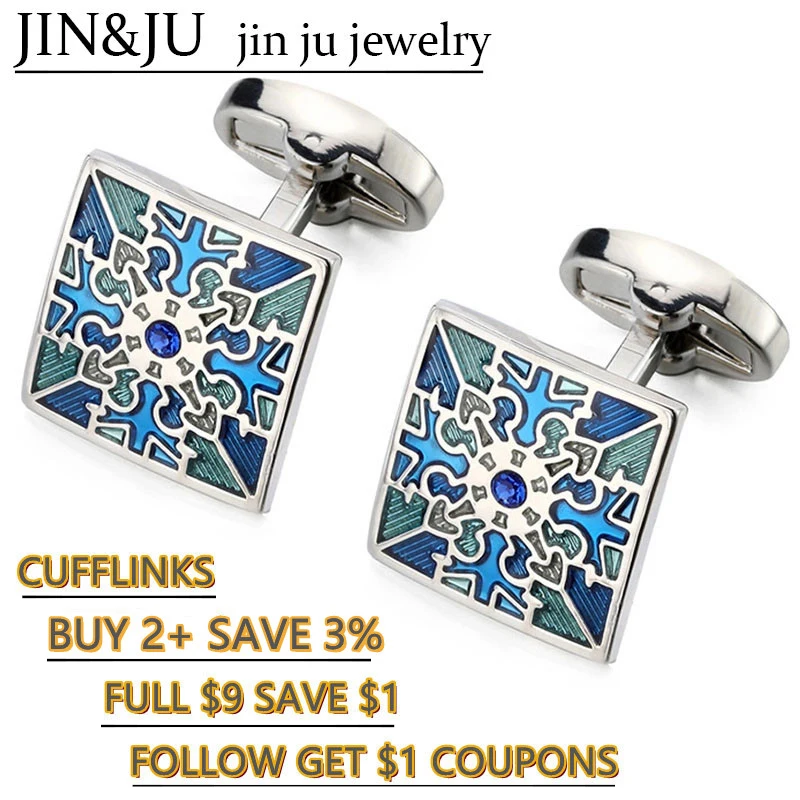 

JIN&JU Cufflinks For Men Jewelry Buttons Wedding Accessories Gemelos Camisa Botones Spinki Do Mankietów пуговицы Bijoux Homme