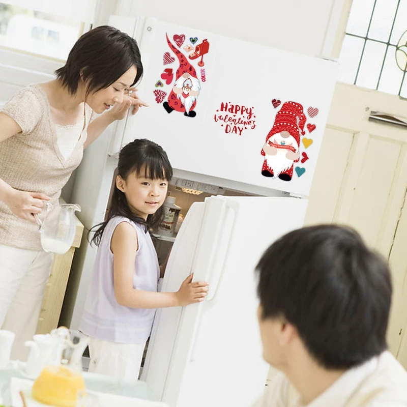 9 шт ко Дню Святого Валентина стикер на стену в форме сердца рождественские гном