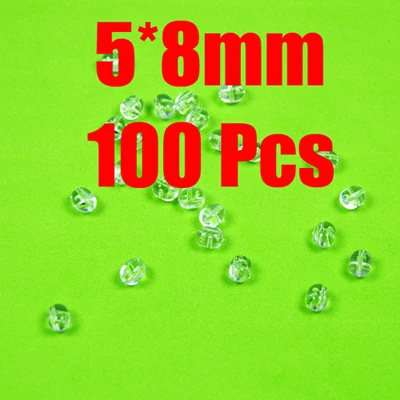 100pcs 5x8mm 100 шт пластиковые прозрачные овальные крестовые бусины рыболовные снасти звено 3 способа соединителя бусины рыболовные аксессуары 4,7*6 мм 5*8 мм - Цвет: 100pcs 5x8mm