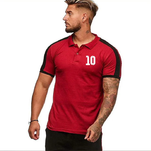 

Men's Polo Shirt for Messi 10 Printed T Shirt Summer lapel Mens Short Sleeve Casual Fashion Cotton short sleeve male Tops Clothe