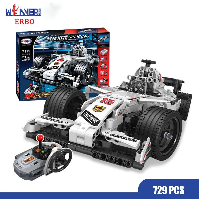 ERBO 729 шт RC автомобиль кирпичи совместимые строительные блоки техника