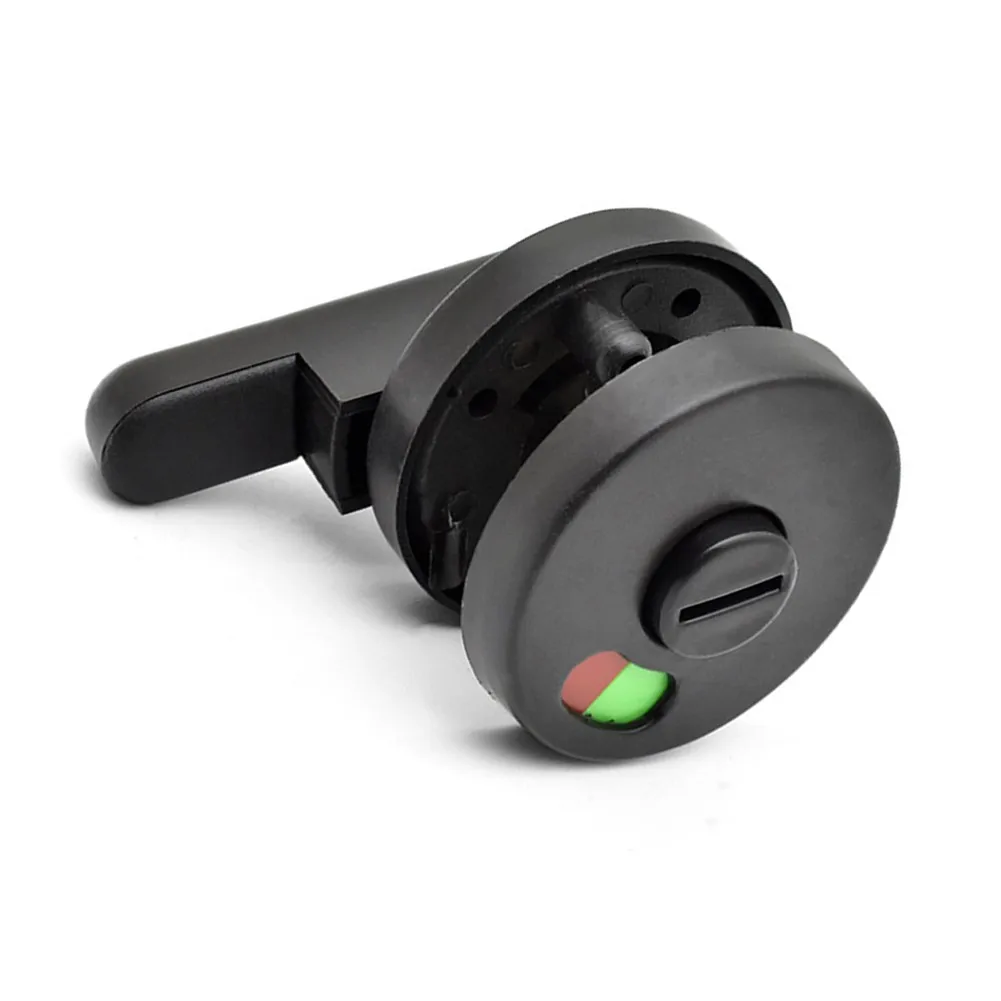 Универсальная черная пластиковая защелка для унитаза свободный дверной замок |