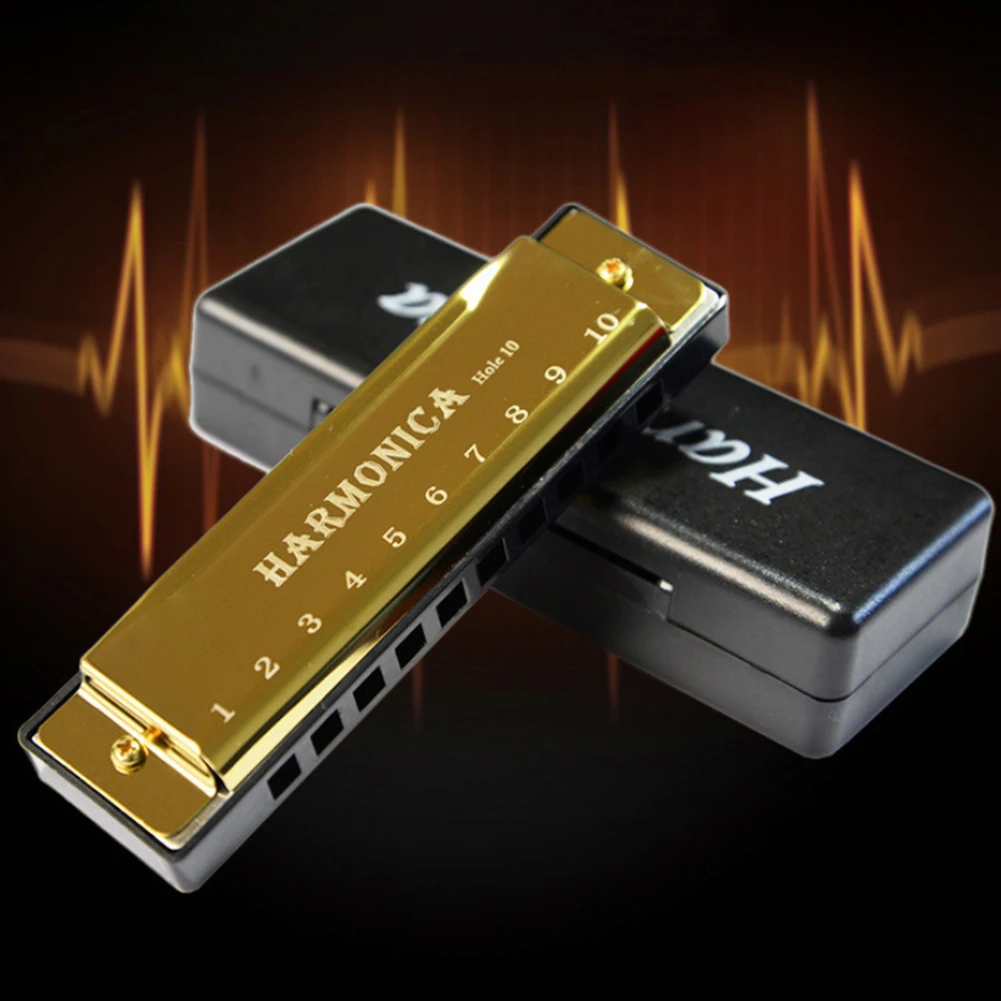 Harmonica 10 отверстий арфа 20 C тон диатонический Ключ Блюз группа рот органа раннее