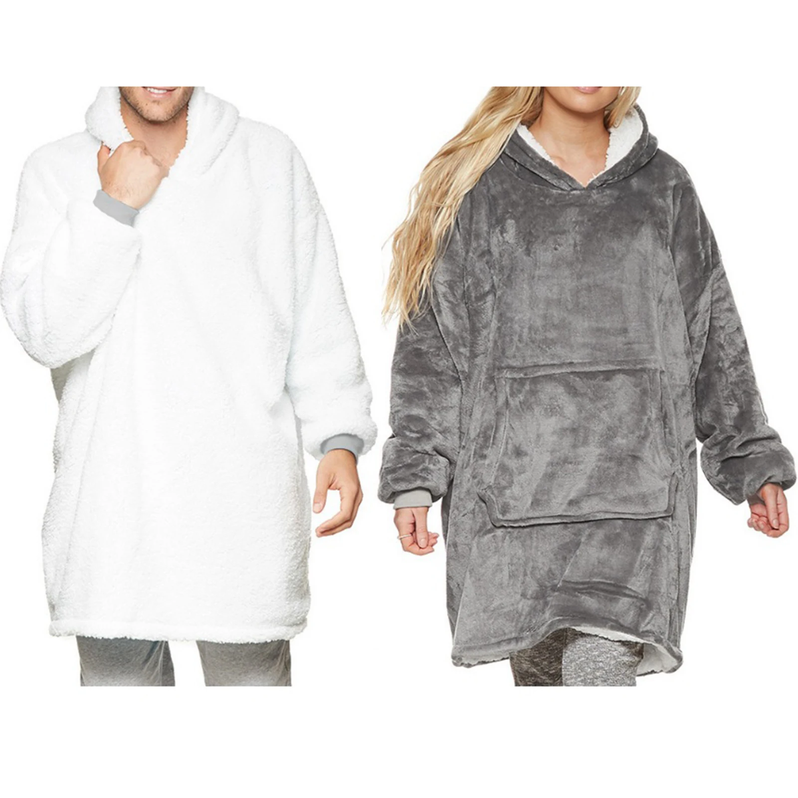 

Super Soft Hoodie Comfy Nightwear Wearable Fleece Blanket Bathrobe Climbing Mountains Picnics Fleece Lining Blanket Hoodie