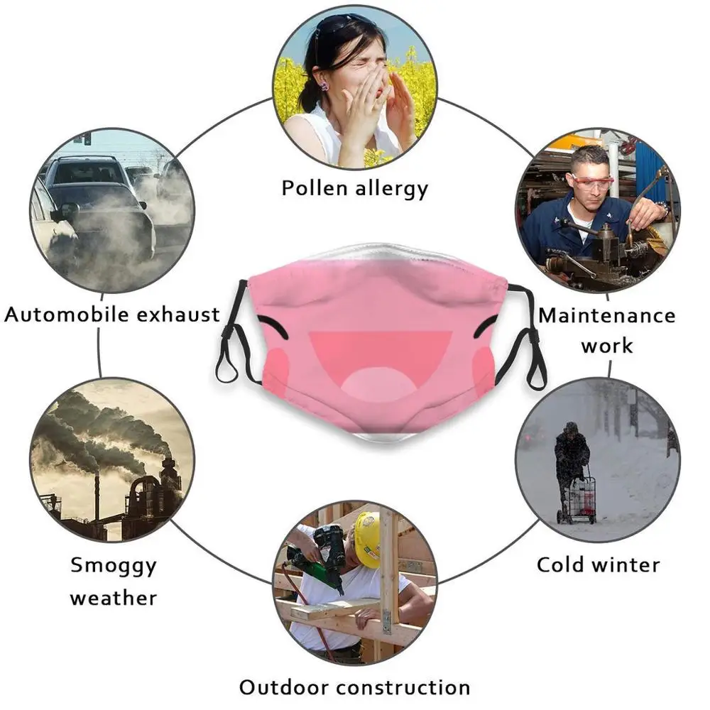 

Friendly Eraser Drawstring Mask Fashion Mouth Masks Filter Adult Kids Face Mask Eraser Happy Cute Friendly Happiness Bright