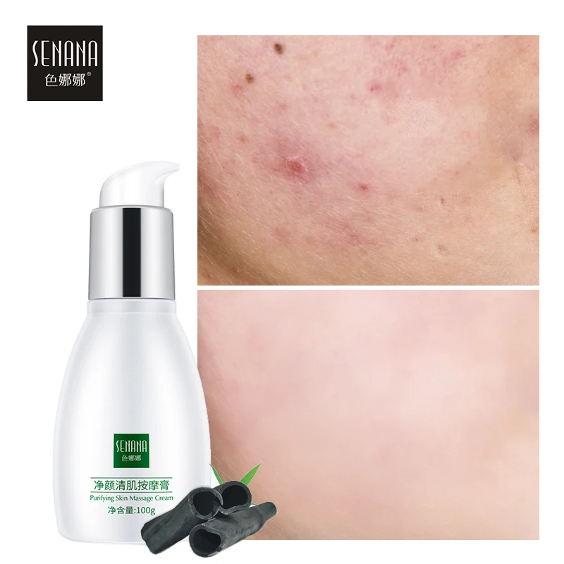 Очищающий крем для массажа кожи против акне отшелушивающий глубокого очищения