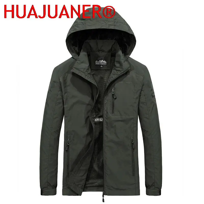 

Ветровка мужская водонепроницаемая, с капюшоном, осень 2022