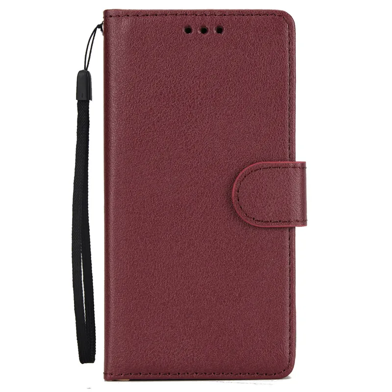 wine red Для samsung Galaxy S6 S7 край S8 S9 S10 плюс Твердые Цвет кожаный бумажник чехол для samsung S10E S10 Lite, флип-чехол сумка с отделением для карт - Цвет: wine red