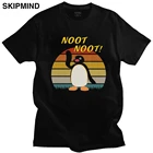 Ретро-футболка Noot Pingu Meme, Мужская хлопковая футболка с рисунком аниме, уличная одежда с короткими рукавами, мультяшная рубашка, футболка с пингвином